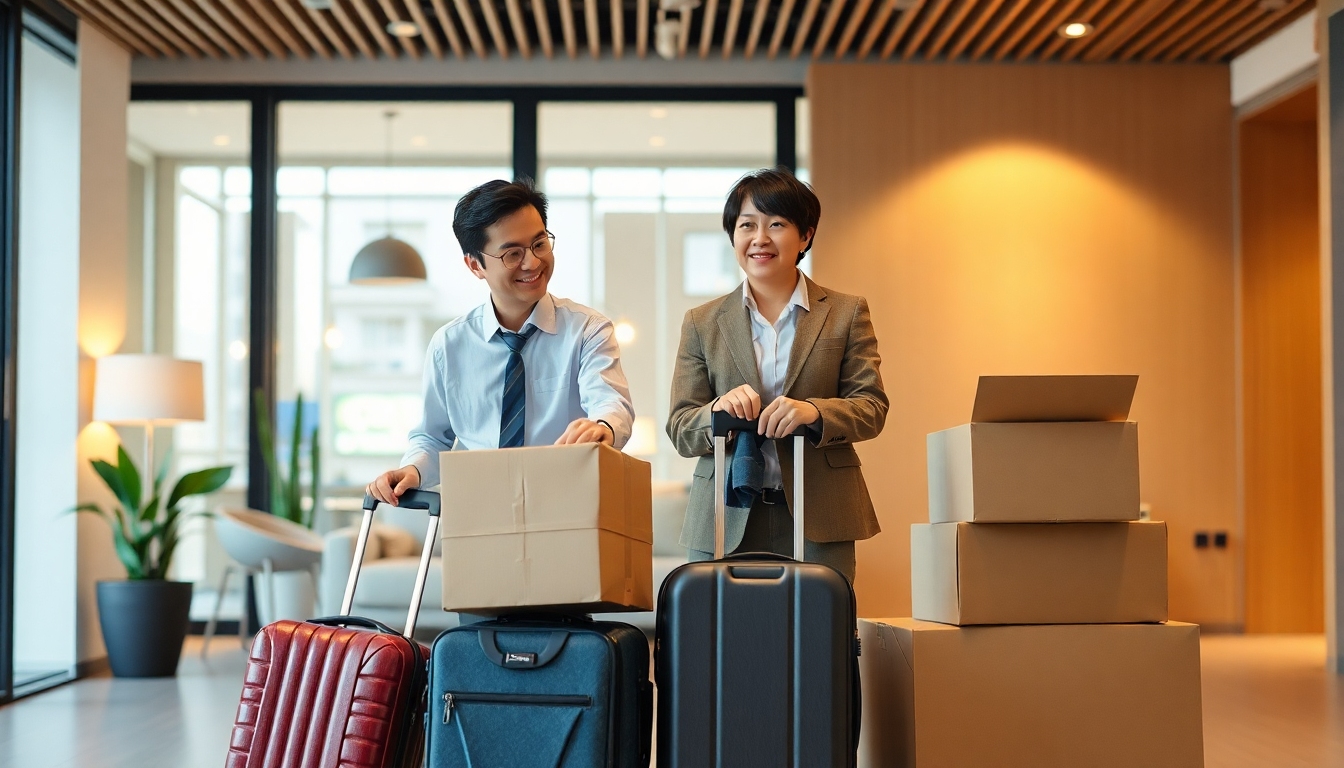 海外赴任する家族